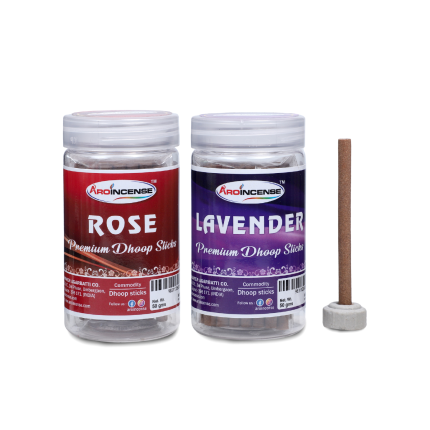 Aroincense Premium 50 GMS Pack Of 2 (100 GMS ) | Lavender & Rose
