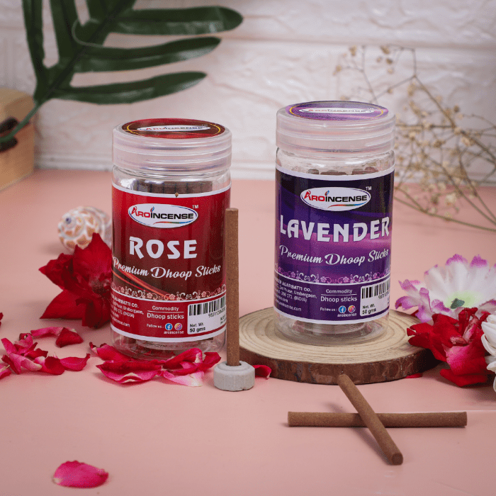 Aroincense Premium 50 GMS Pack Of 2 (100 GMS ) | Rose & Lavender