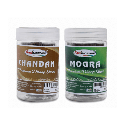 Aroincense Premium 100 GMS Pack Of 2 (200 GMS ) | Chandan & Mogra
