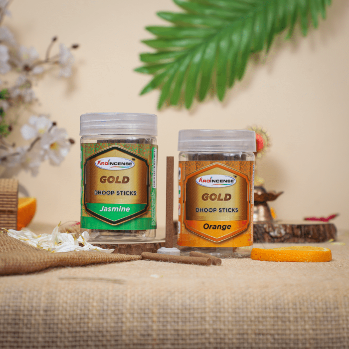 Aroincense Gold 100 GMS Pack Of 2 (200 GMS ) | Orange & Jasmine