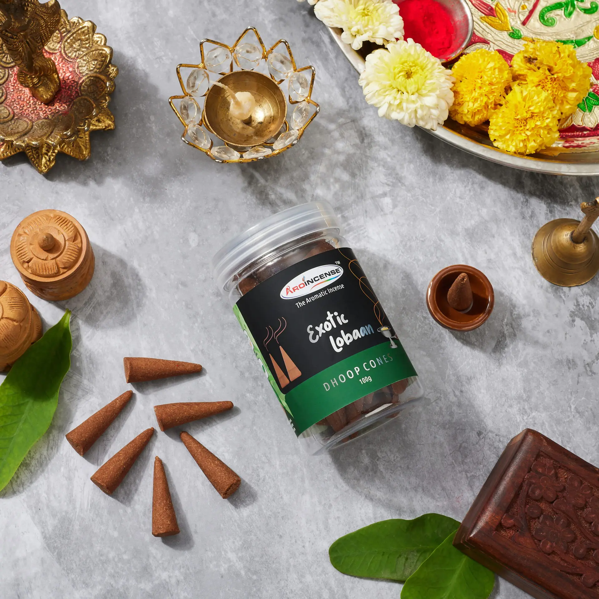 Aroincense Dhoop Cones (100GMS) | Exotic Loban - Image 1