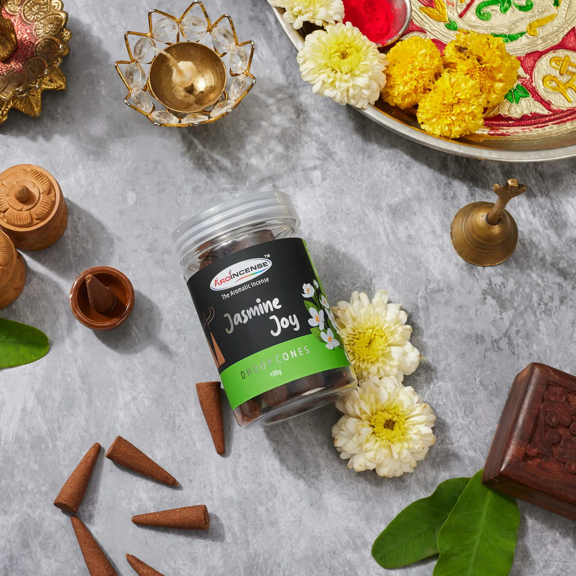 Aroincense Dhoop Cones (100GMS) |  Jasmine Joy - Image 1