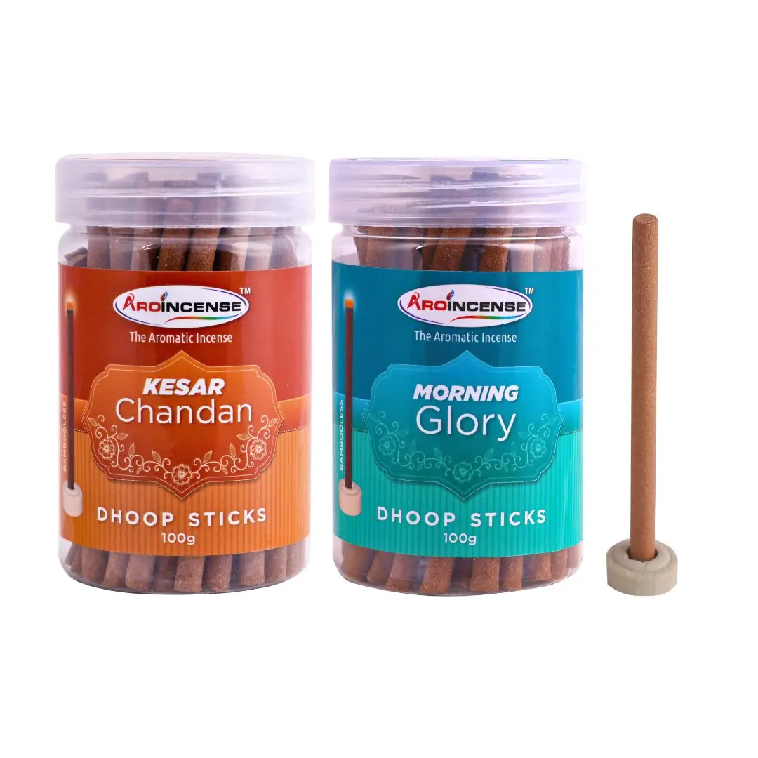 Aroincense KESAR CHANDAN / MORNING GLORY ( Total 200 g Combo Pack) - Image 1