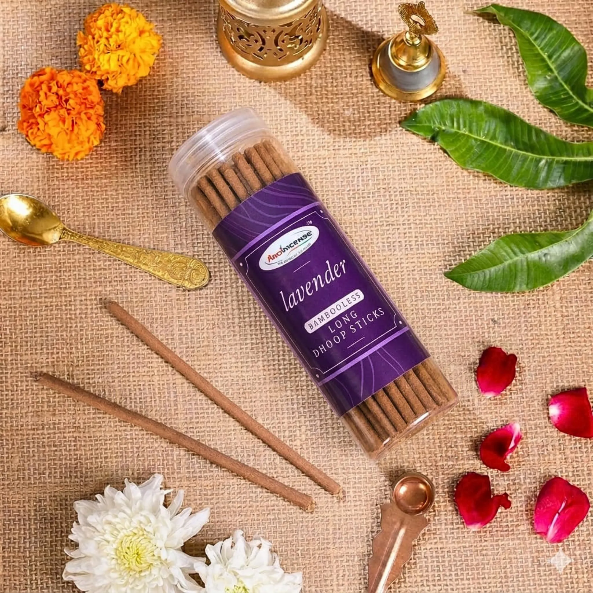 10 Long Dhoop Sticks Lavender - Image 1